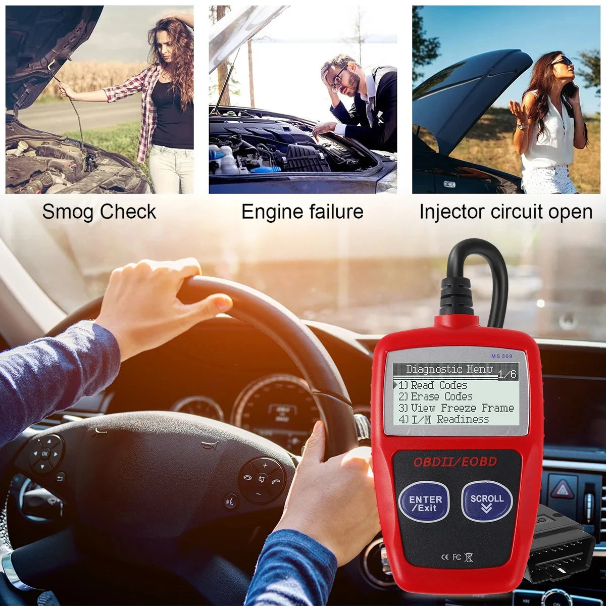 Car Diagnostic Tool Multifunctional Auto Fault Code Reader Accurate Engine Diagnostic Scanner Read & Erase Fault Code View NEW Zpaxo