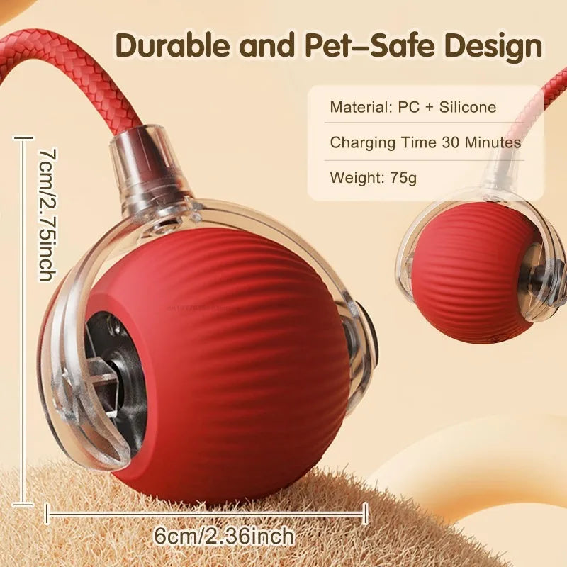 Cat Interactive Ball Training Self-moving Kitten Electric Cat Ball Toys Electronic Automatic Rolling Magic Ball Toys for Cat Zpaxo