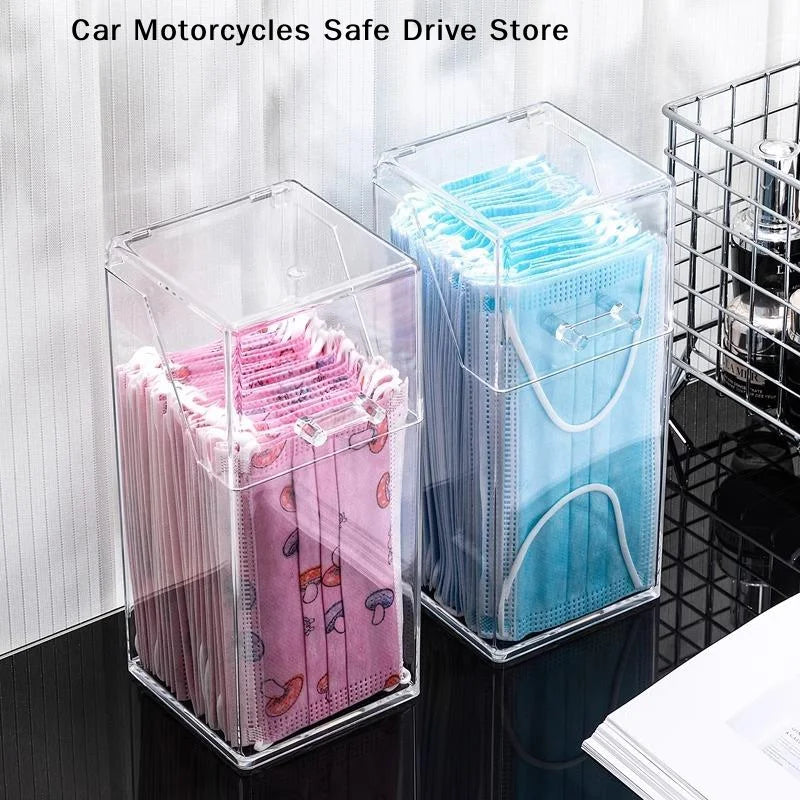 CM1pcs Transparent Mask Storage Box Cover Dust Mouth Nose Dust-proof
