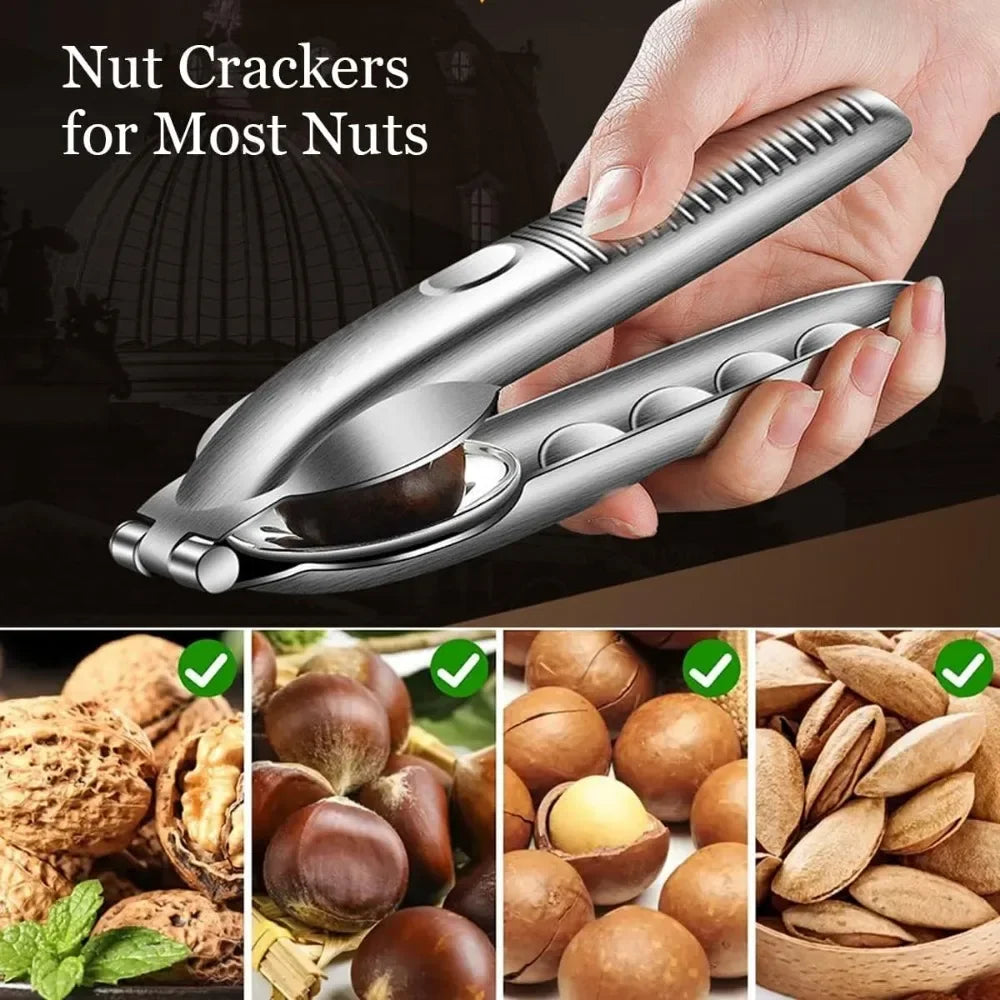 Stainless Steel Chestnut Nutcracker & Walnut Cracker Tool Nut Cracker Tool Zpaxo