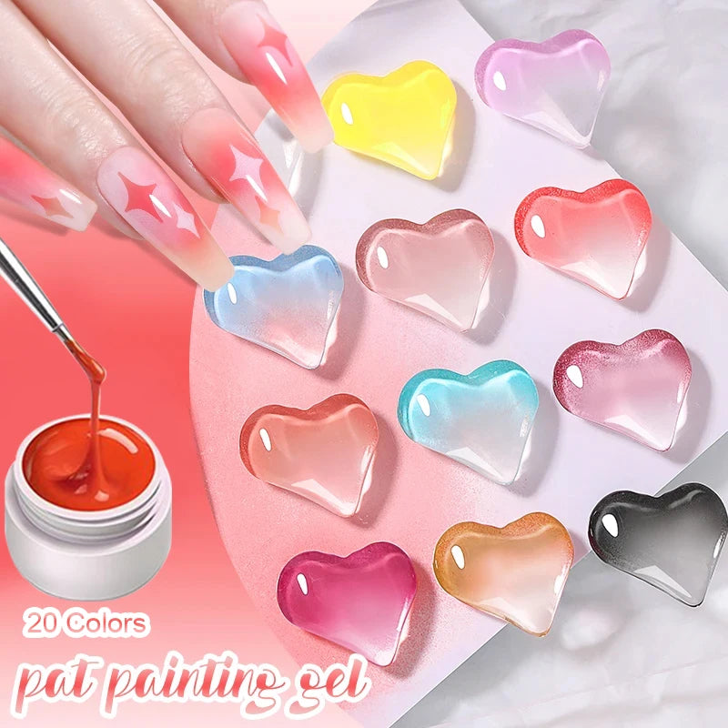 Pat Painting 3d Nail Art Gel No Flowing Full Coverage Creamy Zpaxo
