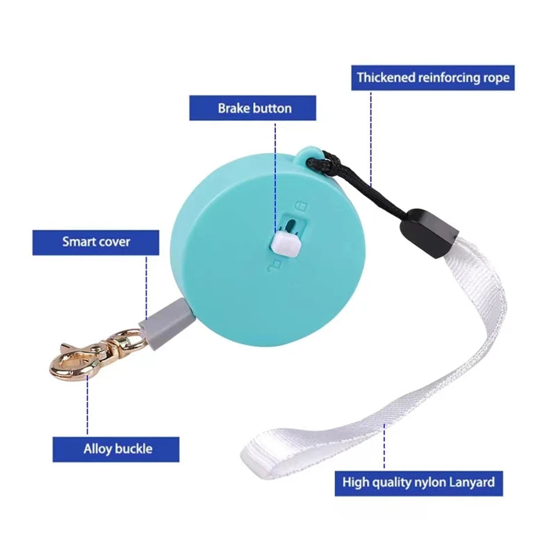 2M Automatic Flexible Dog Leash Small Dogs Cat Puppy Leashes