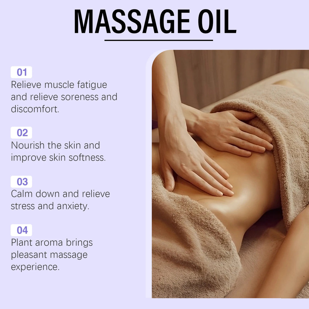 OceAura Lavender Massage Oil – Relaxing, Moisturizing Body Oil Lavender Massage Oil Zpaxo