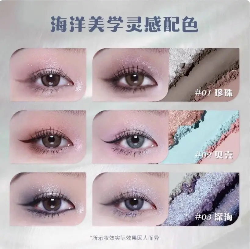 Flower Knows Eyeshadow Shells Pearl Jewel Collection 6-Color Makeup Zpaxo