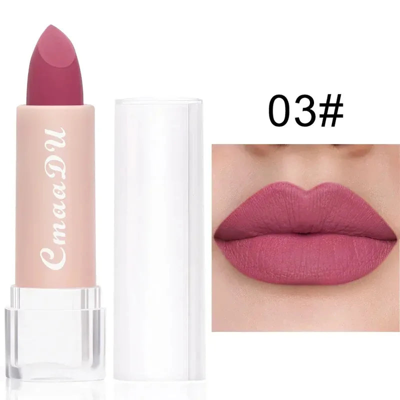 15 Colors Lipstick Waterproof Long Lasting Matte Velvet Mental Beauty Lip Gloss Nude Glitter Lip Gloss Beauty Red Lip Tint New Zpaxo