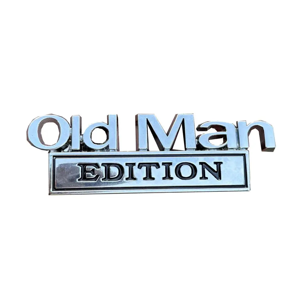 3D Metal Chrome Old Man Edition Car Emblem Badge Sticker Car Emblem Sticker Zpaxo A