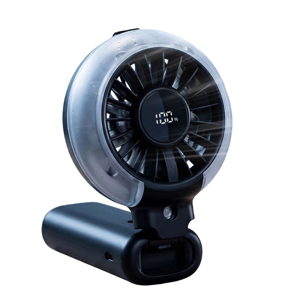 Personal High-speed Turbine Mini Handheld Fan Type-C Rechangable Adjustable Settings Desk Fan 100-Level Speeds for Travel/Summer Zpaxo