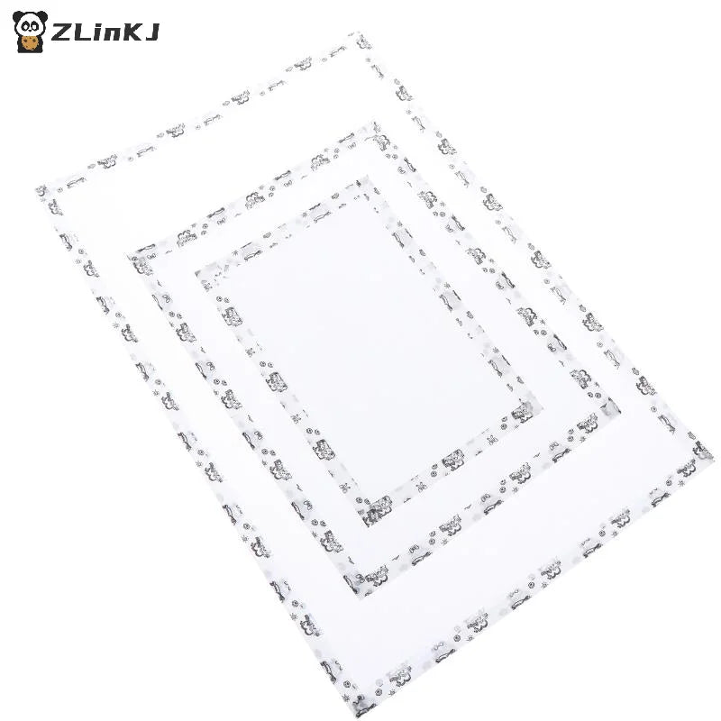 ▶5Pcs Handmade Perler Beads Baking Cloth Edge-stitched Transparent Iron-on Mat Heat-resistant Paper DIY Accessories Perler Beads Zpaxo