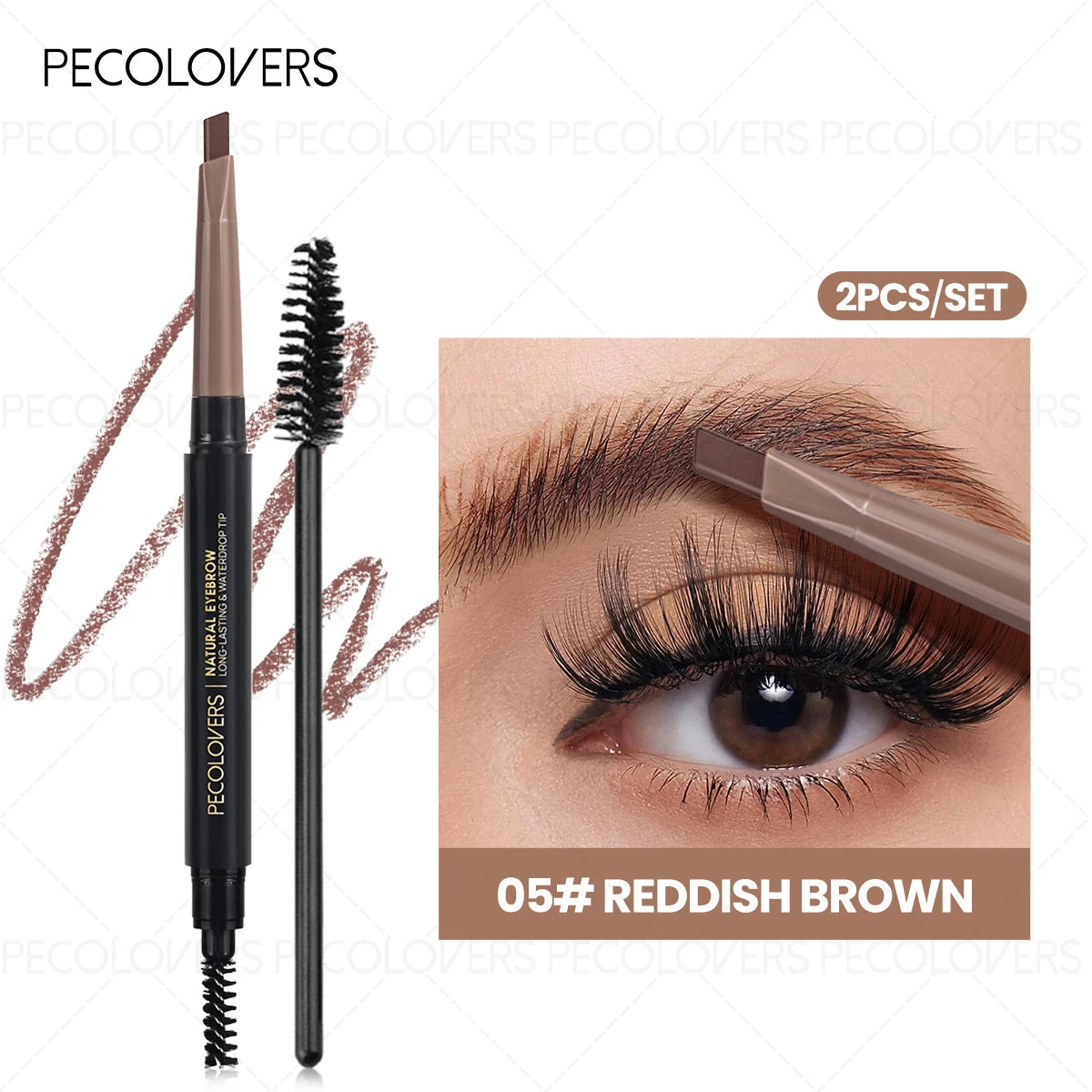 1PCS Waterproof Eyebrow Pencil with Eyebrow Brush, Accurate Makeup Application, Anti-smearing, Natural and Wild Eyebrows Zpaxo 05