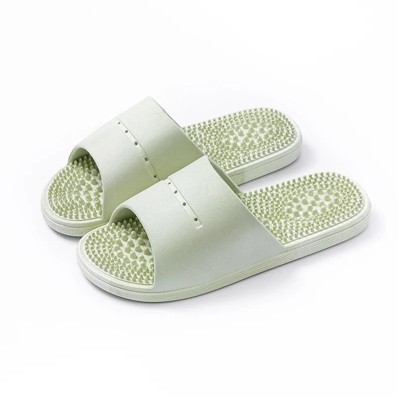 Summer Slippers Men PVC Massage Soft Non-slip Solid Comfortable