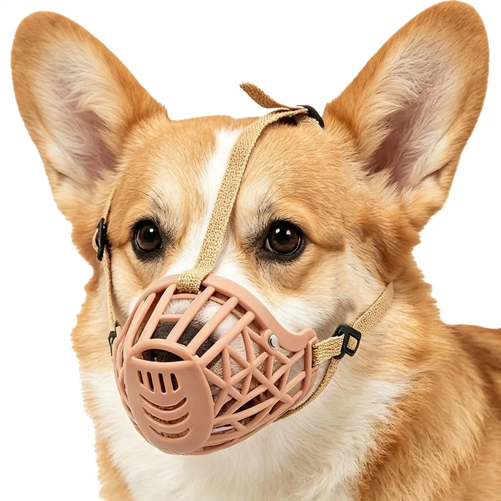 Breathable Basket Dog Muzzle – Anti-Bite, Adjustable, S–XL Dog Basket Muzzle Zpaxo