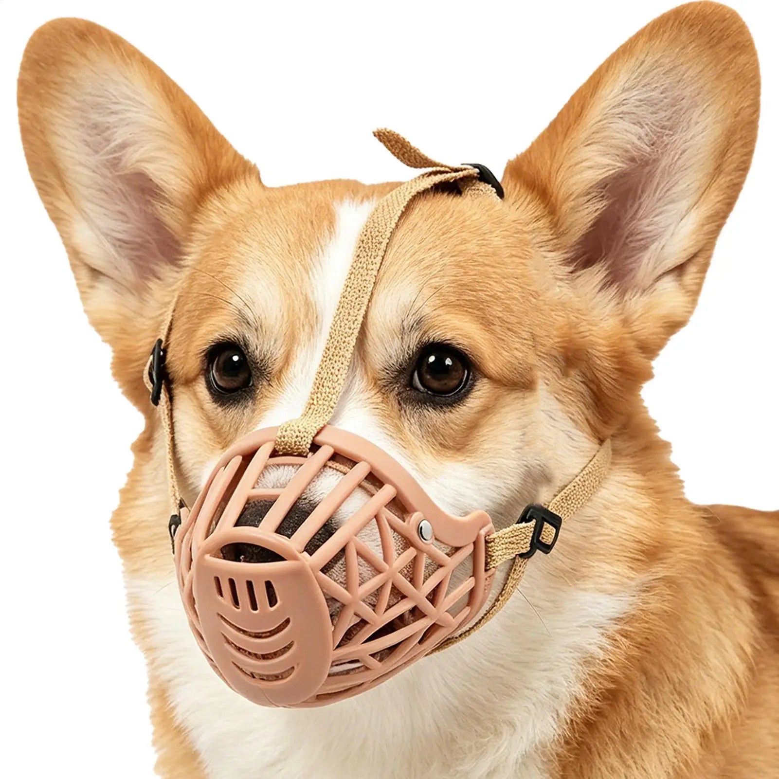 Breathable Basket Dog Muzzle – Anti-Bite, Adjustable, S–XL Dog Basket Muzzle Zpaxo