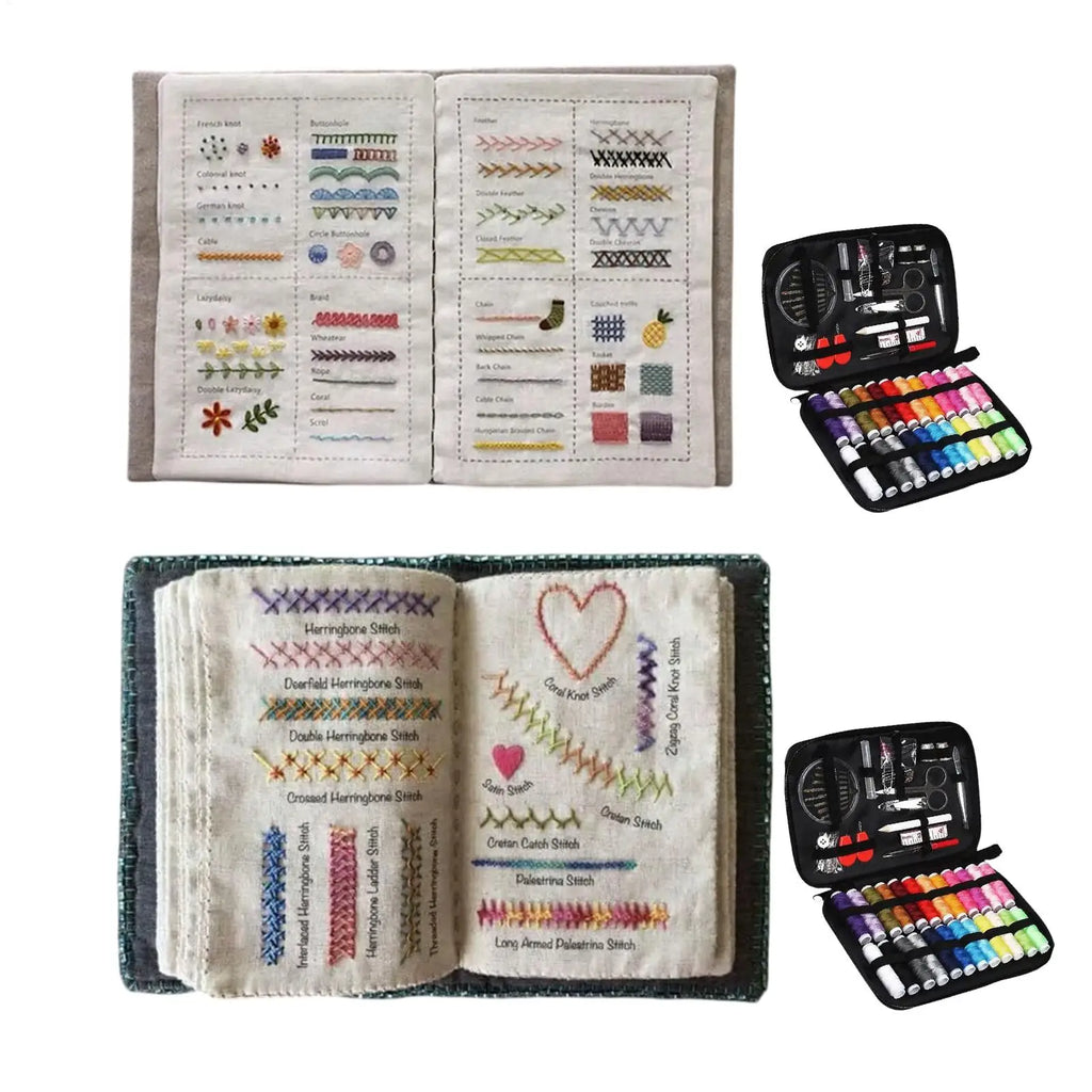 Embroidery Stitches Book Needle Threader Step Guide Visual Learning