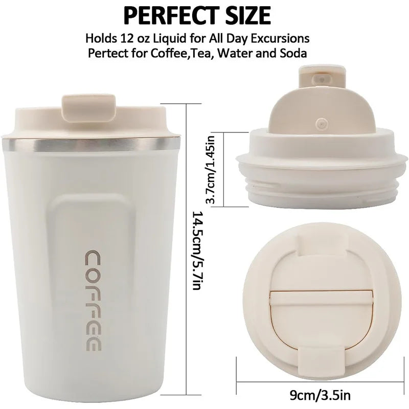 Thermos Coffee Mug 380/510ml 304 Stainless Steel Vacuum Cup Temperature Display Flask Thermal Tumbler Business Office Coffee Cup Zpaxo