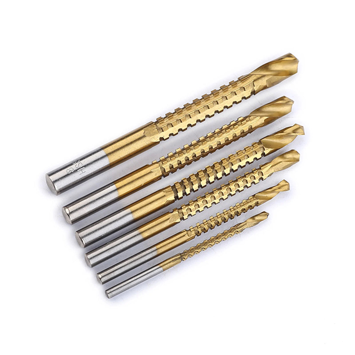 Serrated Side Cutting Drill Bit Woodworking Tools 3- Hole Holesaw Zpaxo 6PCS