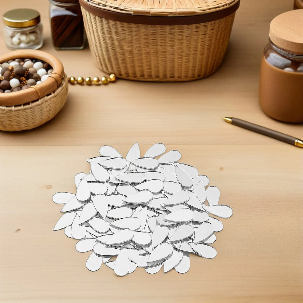 Teardrop Mirror Wall Decals Self-adhesive Acrylic Shine Tiles Bedroom
