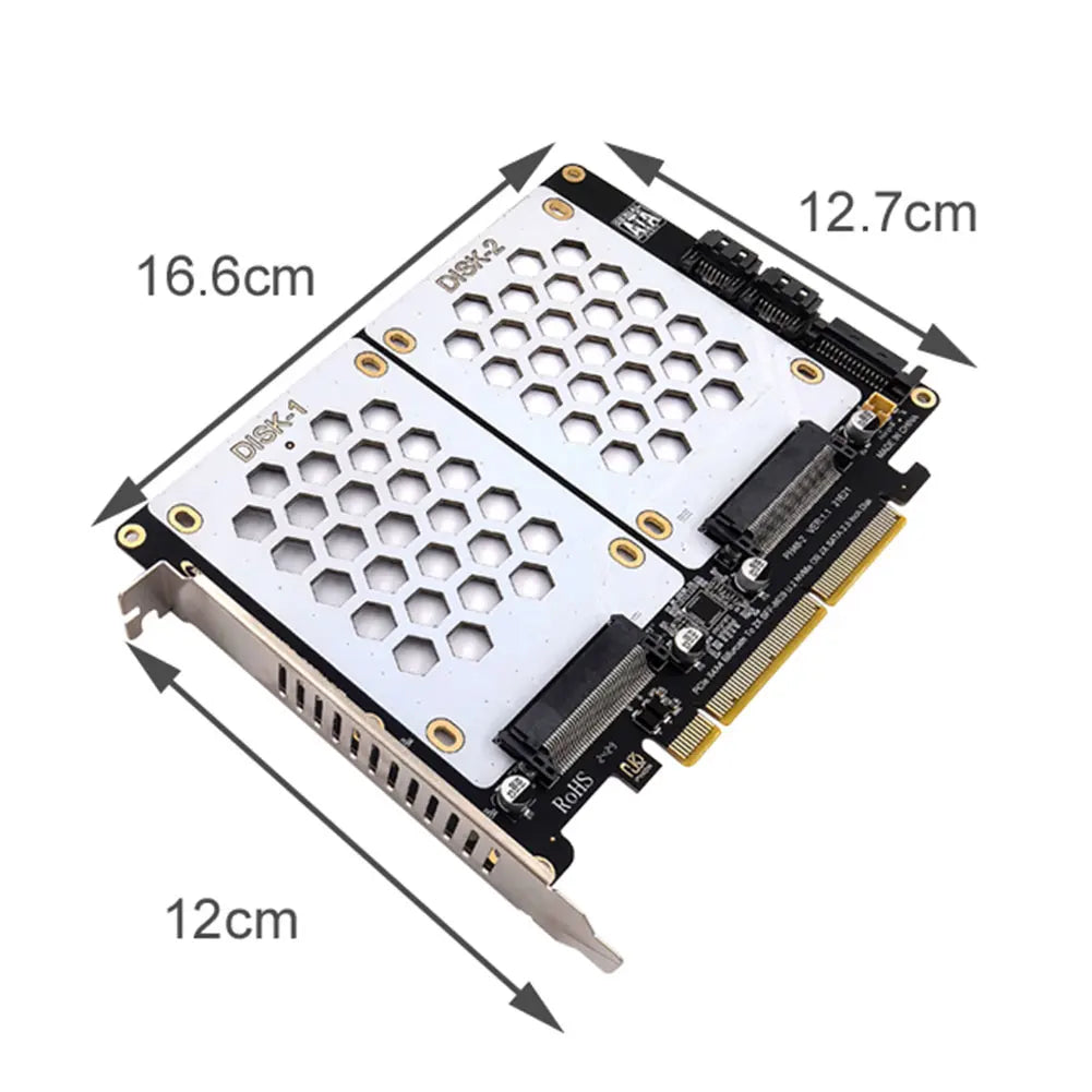 U 2 Dual-disk Adapter Card SATA Hard Drive PCIE4 0 Split U2 PCI E PCIe