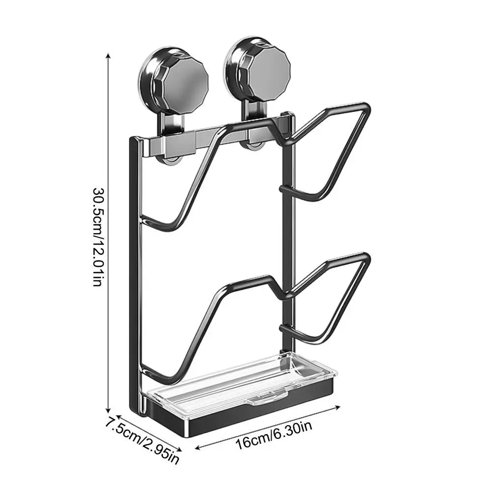 Suction Cup Pot Lid Holder Wall Kitchen Gadget Rack Organizer Cabinet Zpaxo GRAY China Mainland