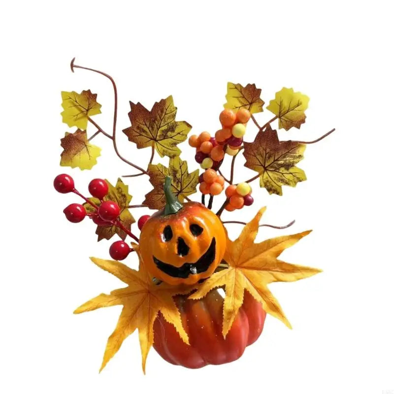 Functional Autumns Maples Pumpkins Decoration Durable Materials For Indoors Outdoor Scenes Zpaxo