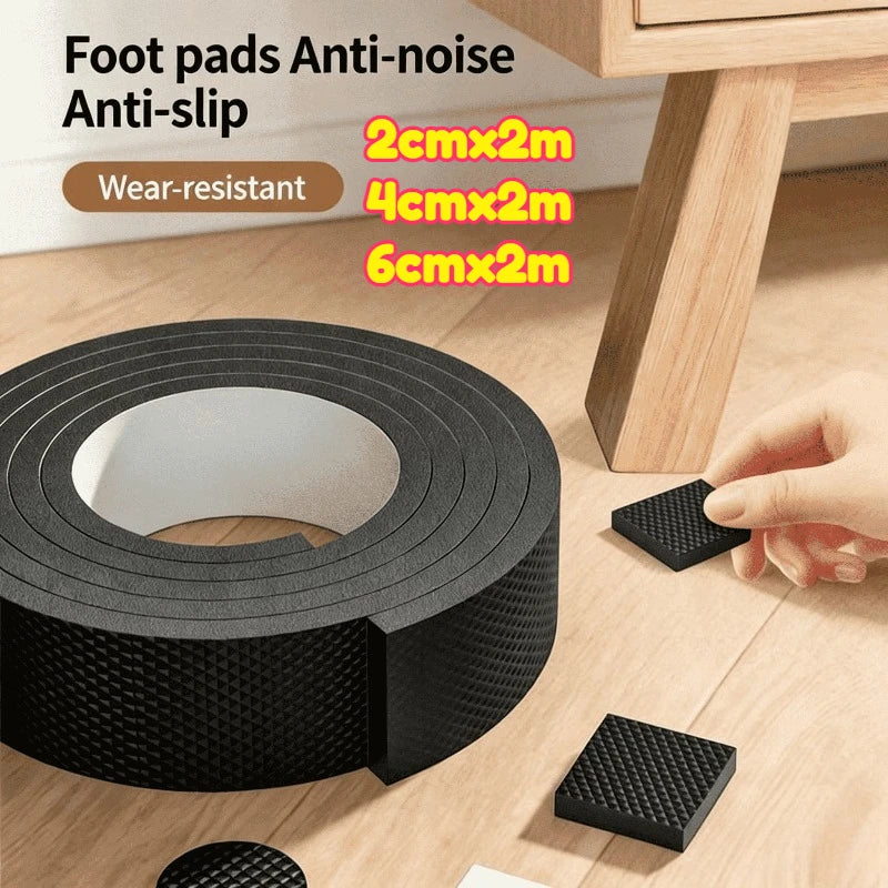 Thick Table Foot Mat Shock Absorber Adhesive Furniture Pad Non-Slip Soundproofing Cut To Size for Chair Table Leg Protects Floor Zpaxo