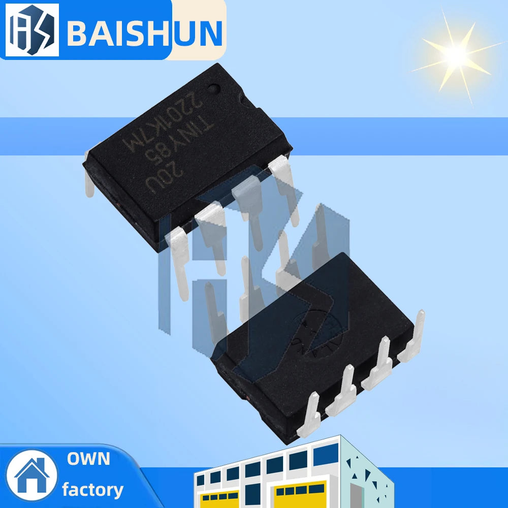 M Icrochip ATTINY85-20PU DIP-8 8-bit AVR Microcontroller 20MHz 8KB Zpaxo
