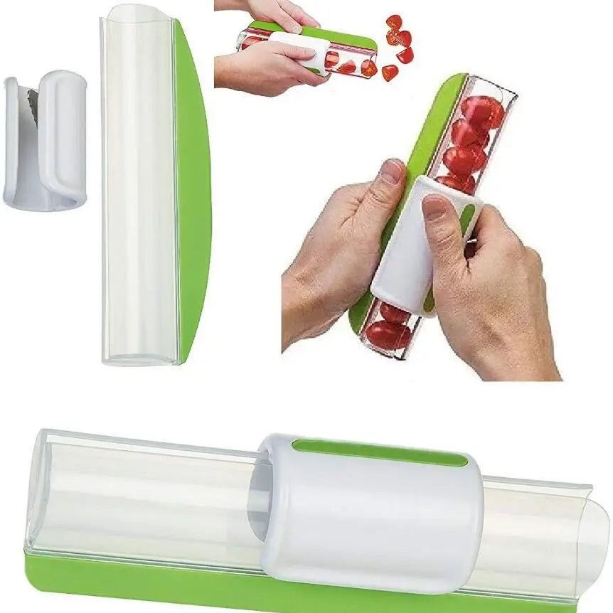 Grape & Tomato Slicer – Stainless Blade Fruit Cutter Tool Fruit Slicer Zpaxo