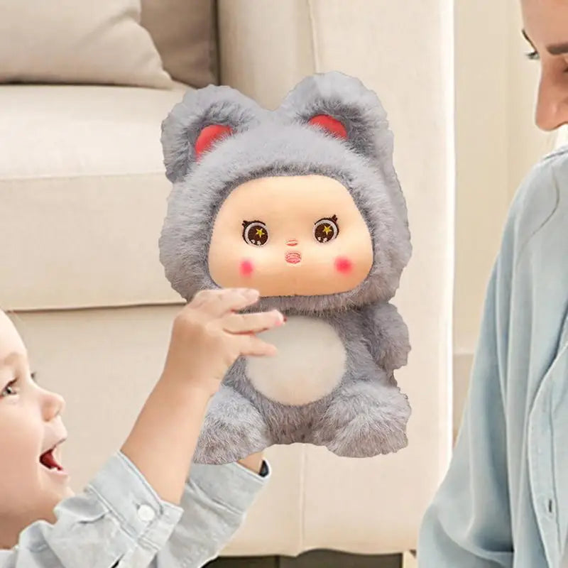 Stuffed Bunny Doll Soft Plush Figure 9.84 Inches Portable Indoor Home Decorations Animal Figure For Bedroom Study Zpaxo