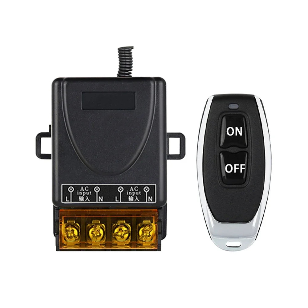 433MHz Wireless Remote Control Switch 433MHz RF Learning Remote Control AC 85-220V 30A On Off Remote Controller Transmitter Zpaxo ON OFF Black