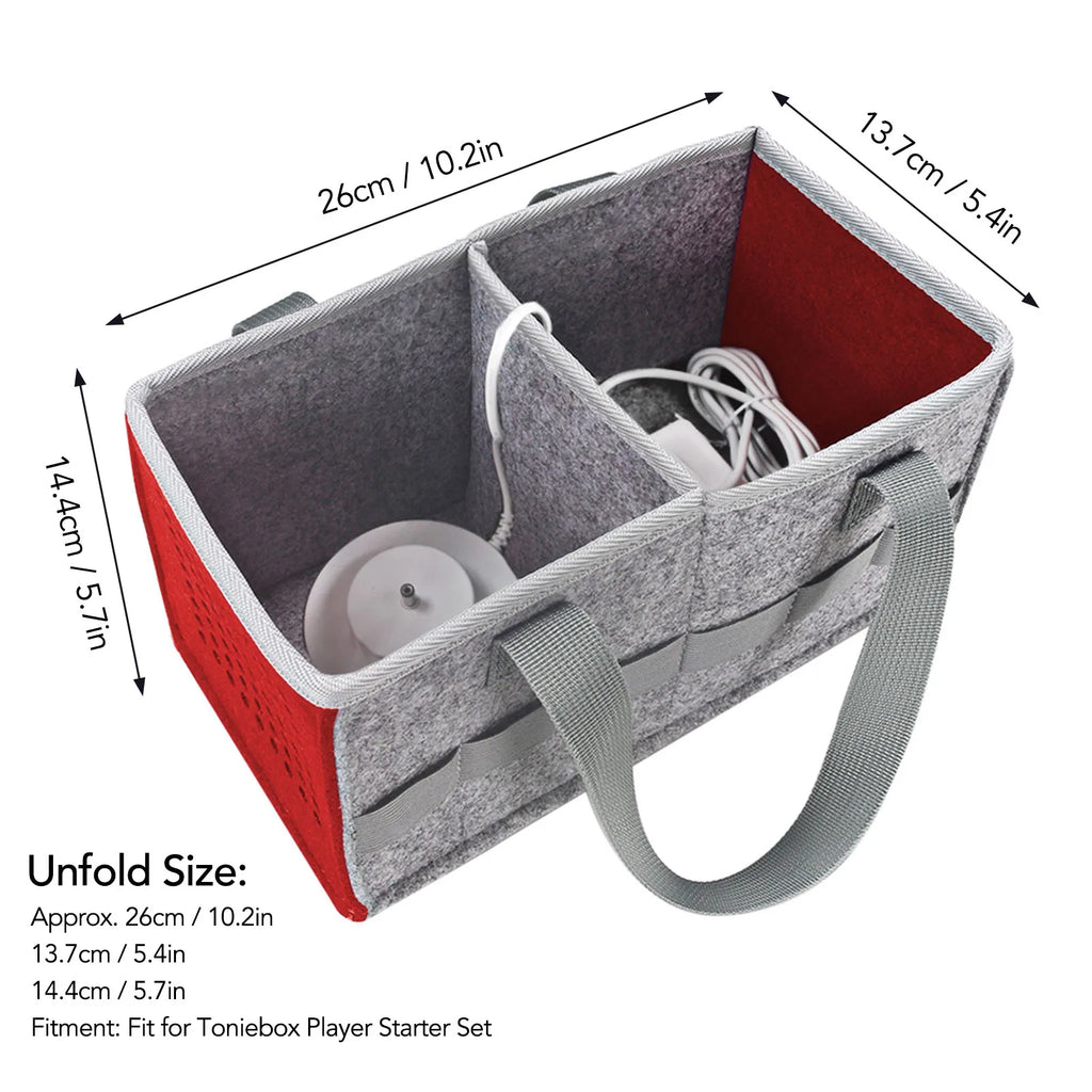 Carrying Case for Toniebox Starter Set Portable Carrying Storage Bag Extra Space Felt Cloth Case for Toniebox Player Starter Set Zpaxo