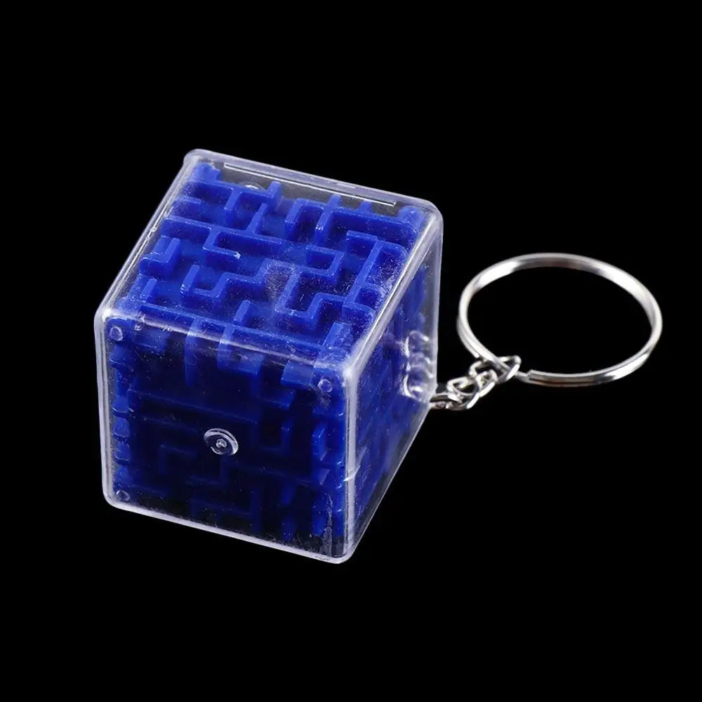 Baby Shower Intelligence 3D Maze Keychain Six-sided Puzzle Keyring Zpaxo