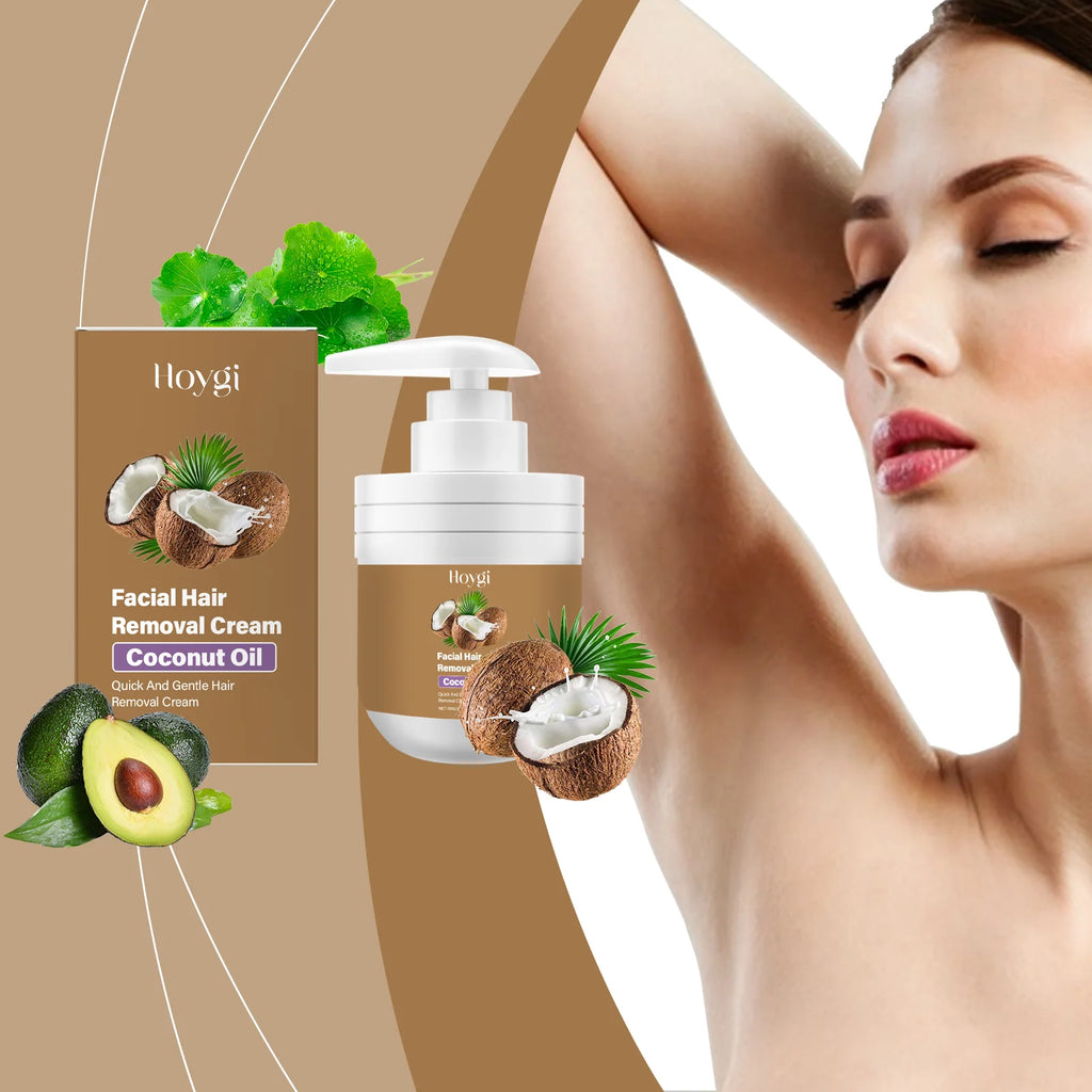 Coconut Facial Hair Removal Cream Painless No Irritation Reduce Redness Soothing Growth Inhibitor Smoothing Body Depilatory Crea Zpaxo