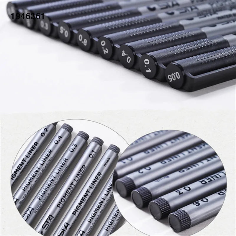 Waterproof Needle Pen Art Black Hand-drawn Hook Stroke Sketch Artist
