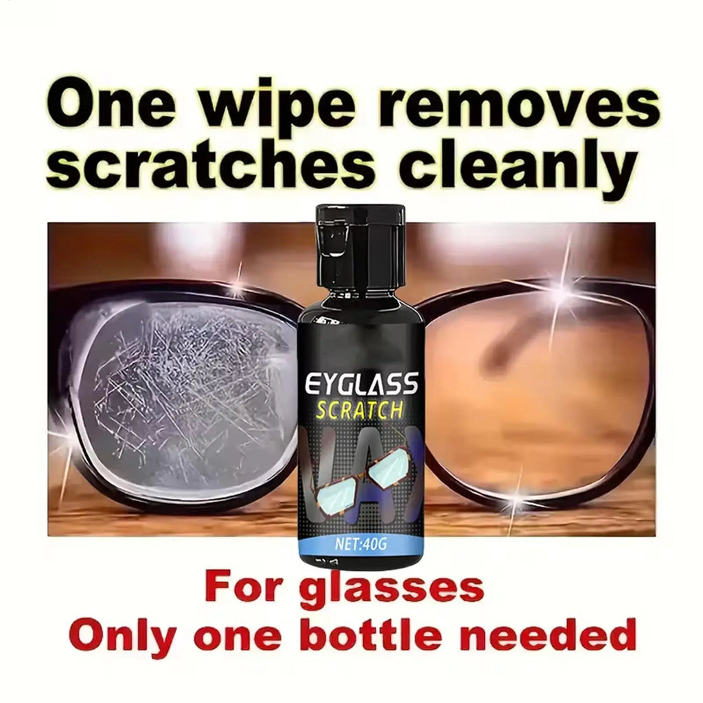 Scratch Remover Eyeglasses Lens Repair Polishing Cream Sponge Cloth