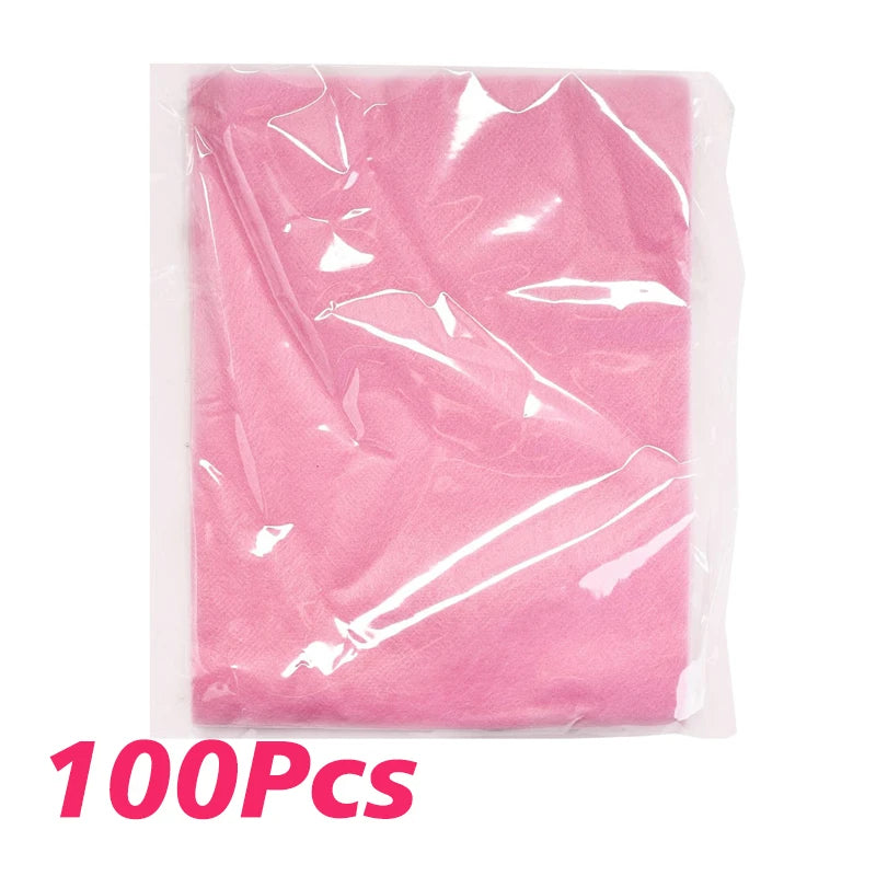 100/200Pcs Disposable Nail Art Vacuum Dust Collector Non-Woven Filter Paper Manicure Machine Dust Filter Paper Cleaning Tools Zpaxo 100Pcs-Pink