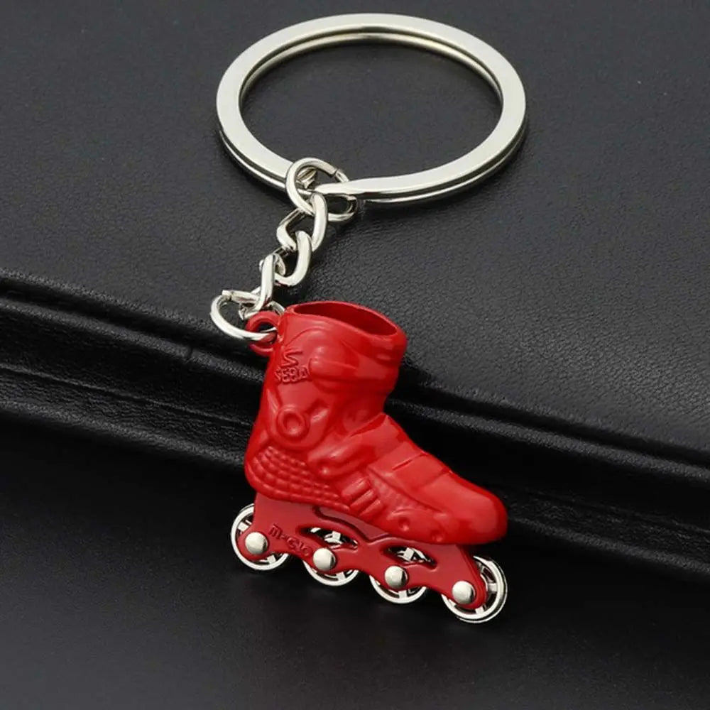 Accessaries Party Gift Skate Keyring Bag Holder Car Key Ring Skating Pendant Key Chain Single row skating Skate Key Chain Zpaxo red