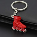 Accessaries Party Gift Skate Keyring Bag Holder Car Key Ring Skating Pendant Key Chain Single row skating Skate Key Chain Zpaxo red