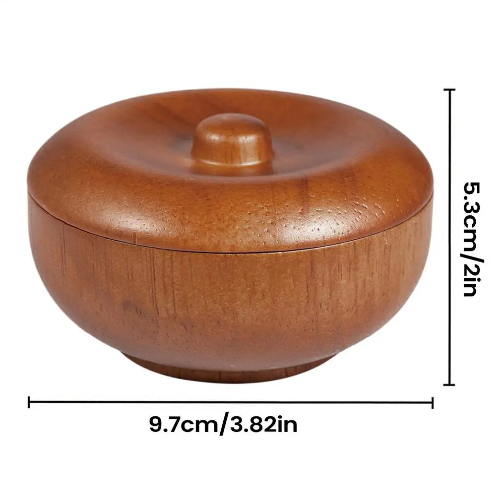 Wooden Shaving Bowl with Lid – Lather & Cream Holder Shaving Bowl Zpaxo CN as shown