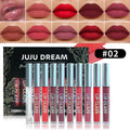 10 pcs long-lasting nude lip gloss matte satin lipstick waterproof liquid lipstick moisturizing lip gloss Zpaxo 02 Bold and Bright