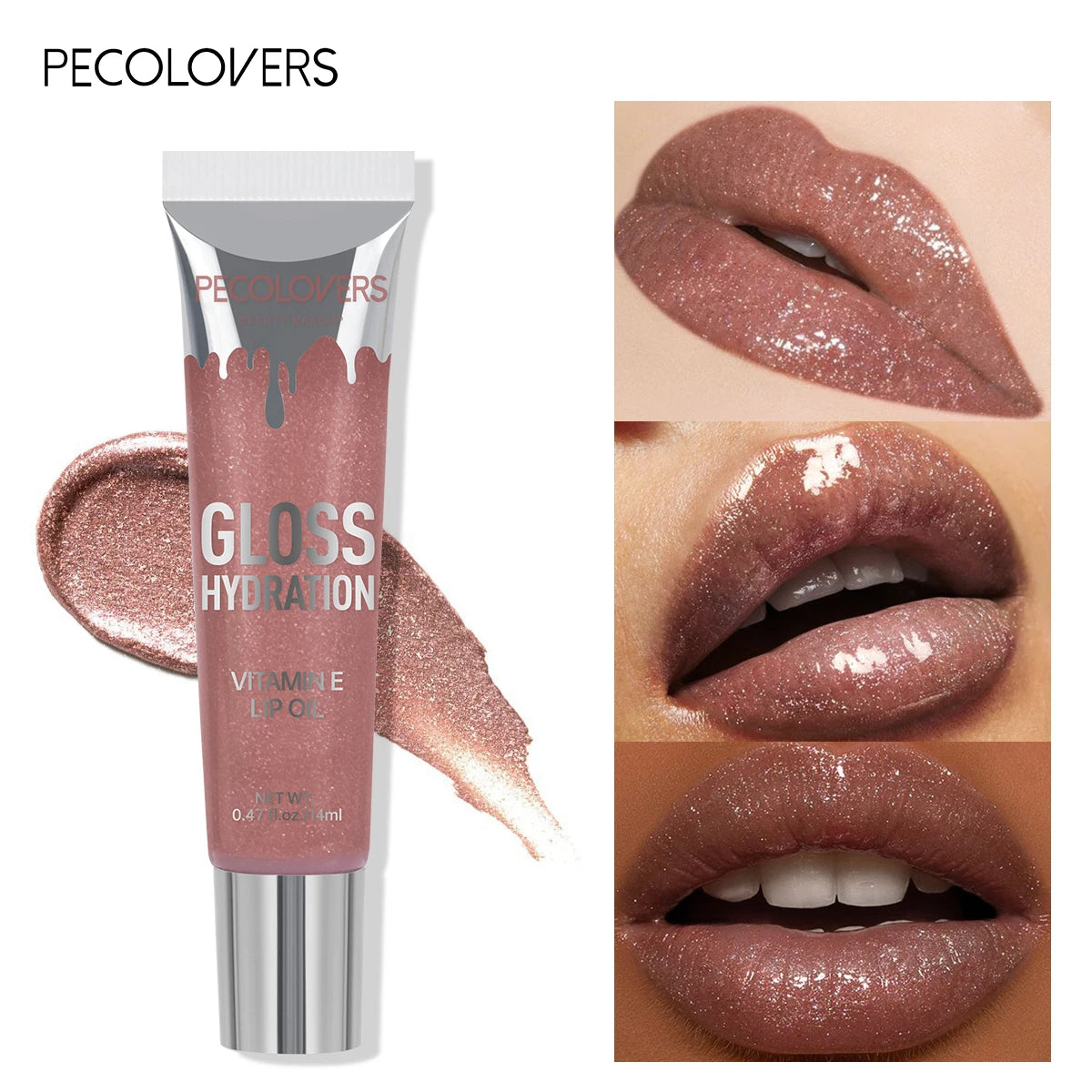8-color Jelly Lip Oil, Fine Shimmer, Moisturizing, Long-lasting Lip Gloss, Lip Glaze, Hydrating, Removing Lip Lines, Essence Zpaxo