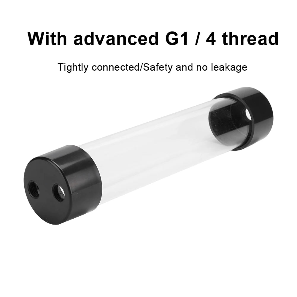Transparent Cylindrical Computer Water Cooling Water Tank 240MM for Practicality Zpaxo