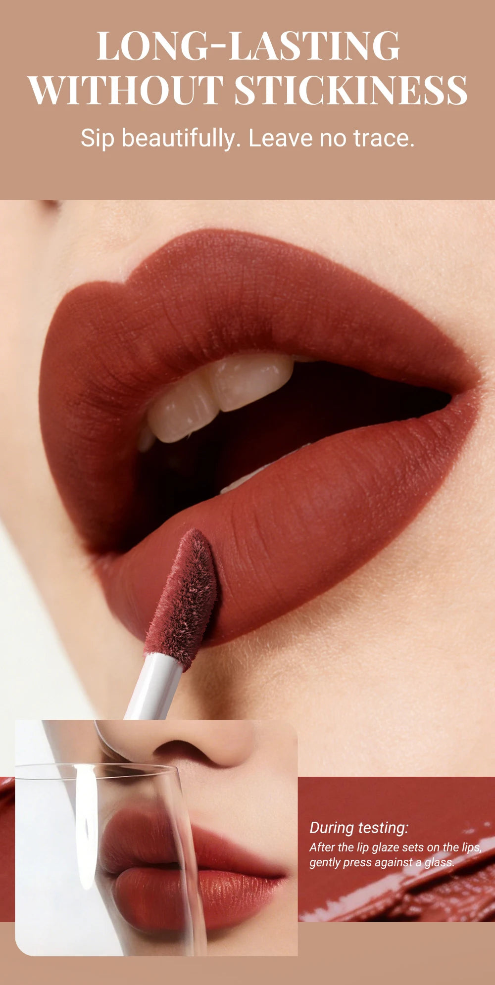 Velvet Matte Lip Gloss Matte Velvet Smooth Easy Dimensional Plumping Lipstick -To-Apply Square Tube Lip Gloss Waterproof Three Zpaxo