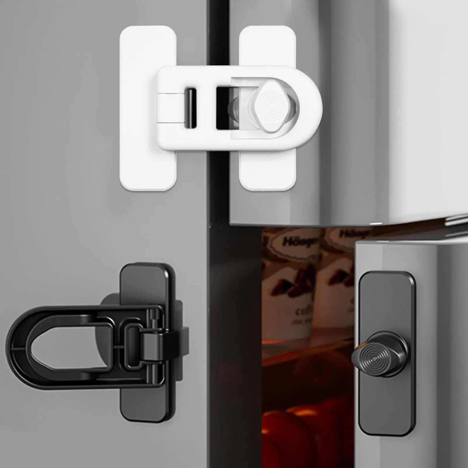 Fridge Child Lock Adhesive Keyless Freezer Locks Oven Baby Proofing Oven Child Safety Lock Child Proof Fridge Lock for Toddler Zpaxo