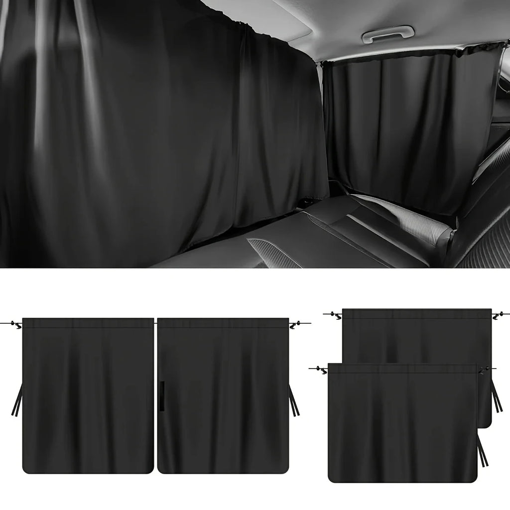 Car Privacy Curtain Window Shade Travel Nap Night Camping Detachable