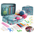 Crochet Beginners Hook Yarn Portable Hooks Travel Knitting Supplies Zpaxo blue 179 pcs