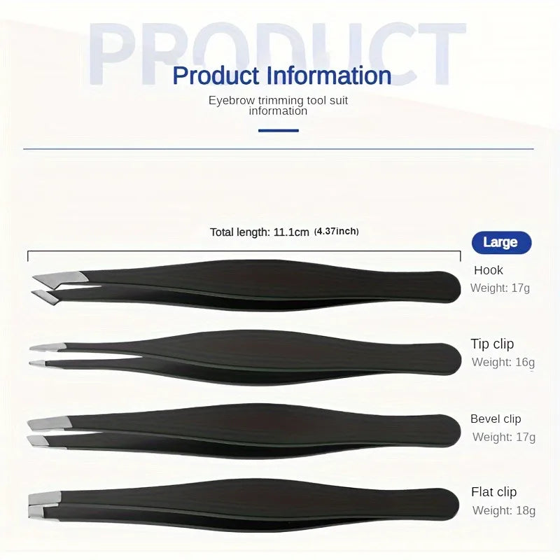Big Eyebrow Tweezers Professional 4 Precise Plucking Face Hair