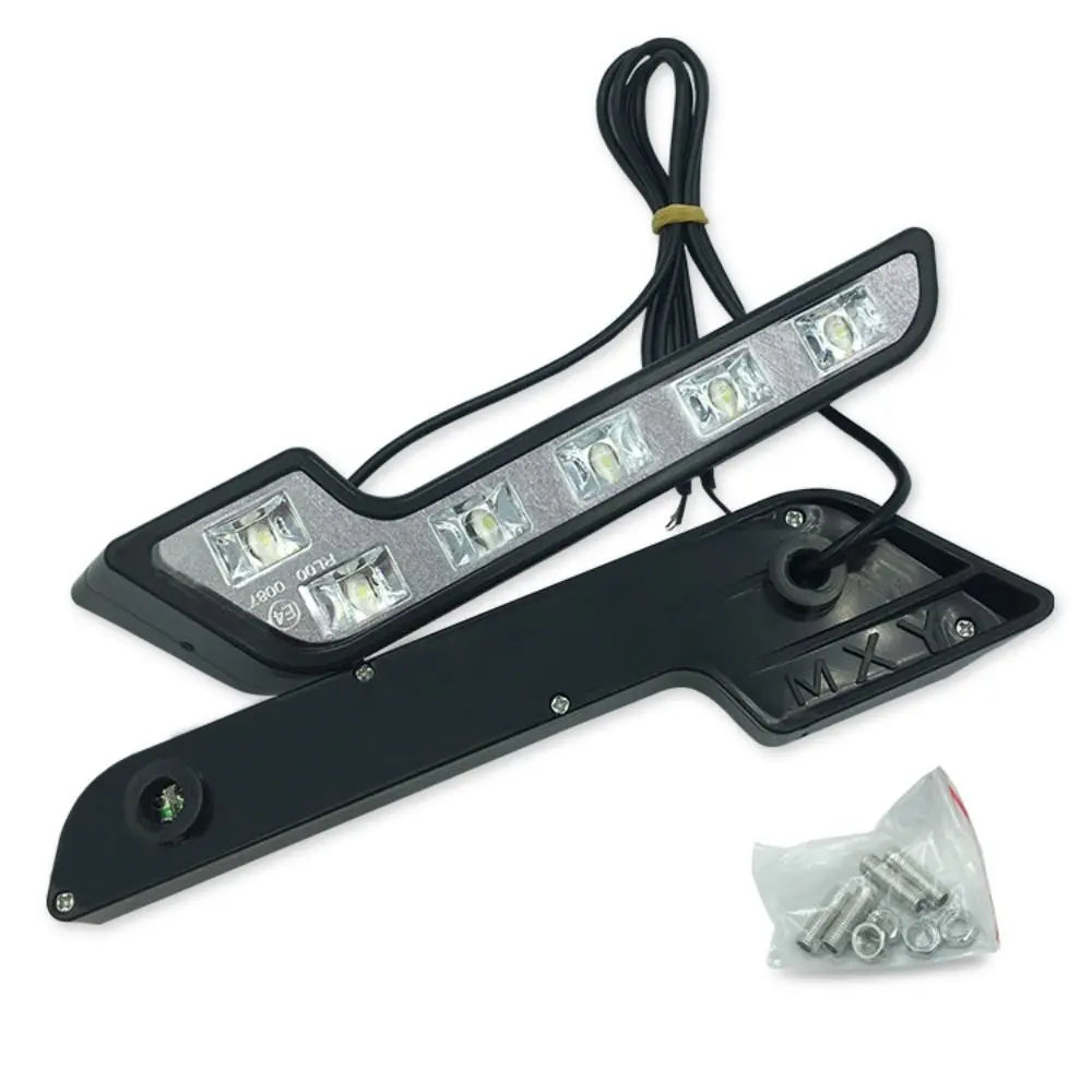 Replacement 12V Daytime Running Lights 6 LED Bright L Shaped Driving Zpaxo