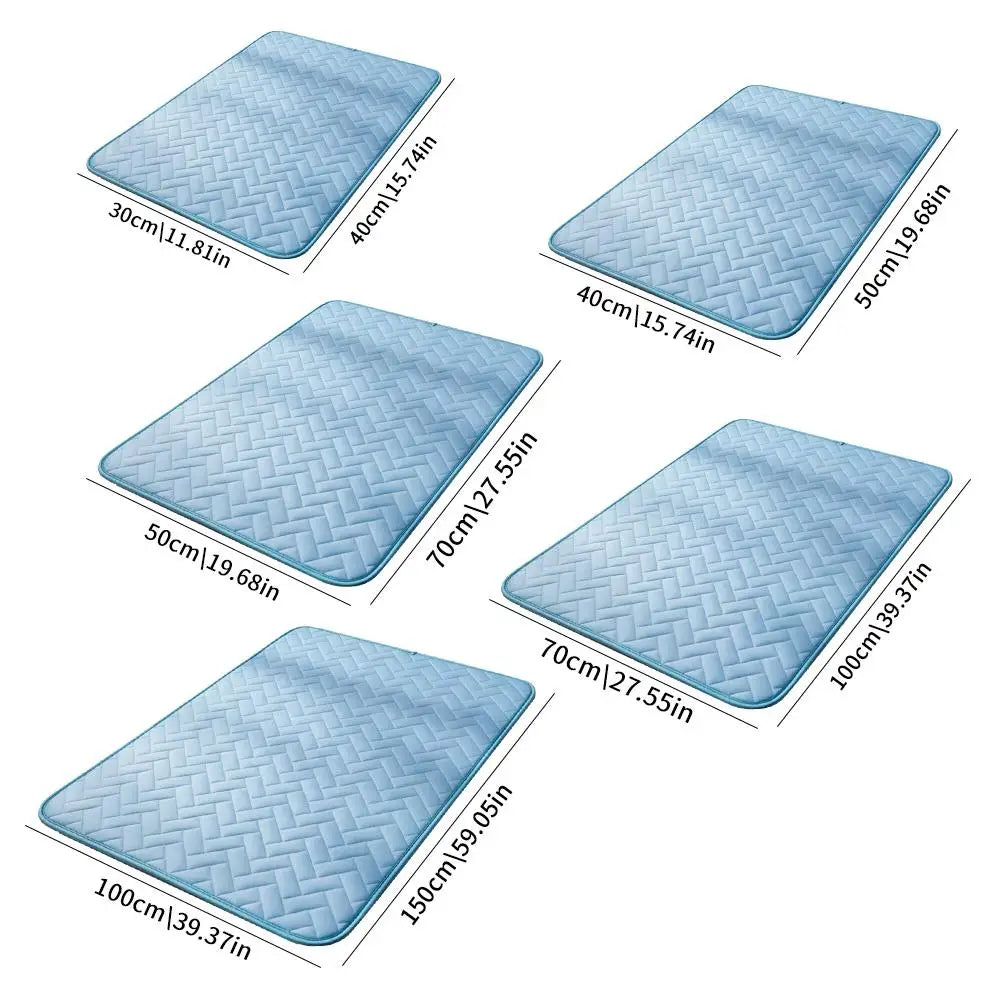 Dog & Cat Cooling Mat – Ice Silk Pet Bed Pad S to XXL Pet Cooling Mat Zpaxo