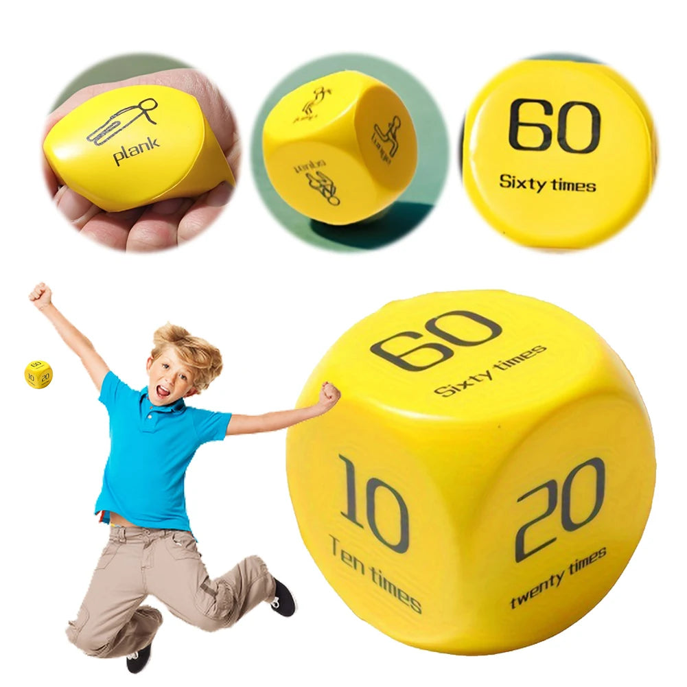 Fitness Dice Sports 6-Sided Dynamic Exercise Equipment Plank Push-up
