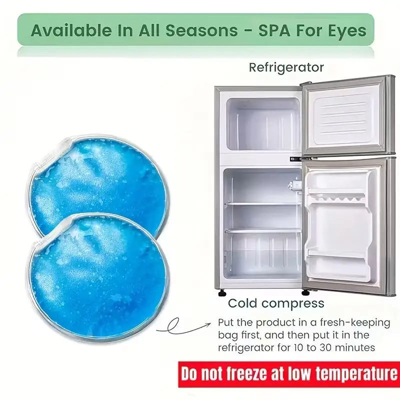 2/4pcs Multifunctional Eye Mask Ice Packs – Hot & Cold Compress Patches, Cooling Gel, Facial Care Relaxation Zpaxo