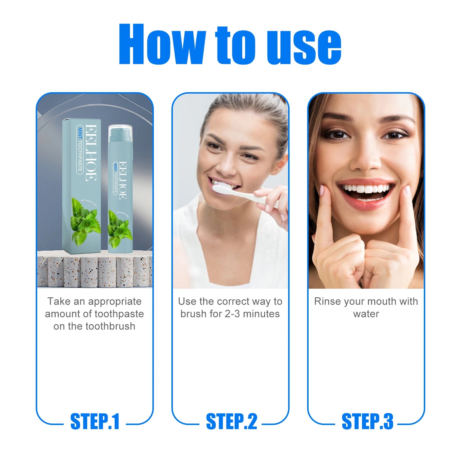 Eelhoe Fruity Whitening Toothpaste – Stain Removal & Fresh Breath Whitening Toothpaste Zpaxo
